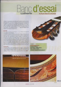 banc d'essai Guitare classique magazine N°29